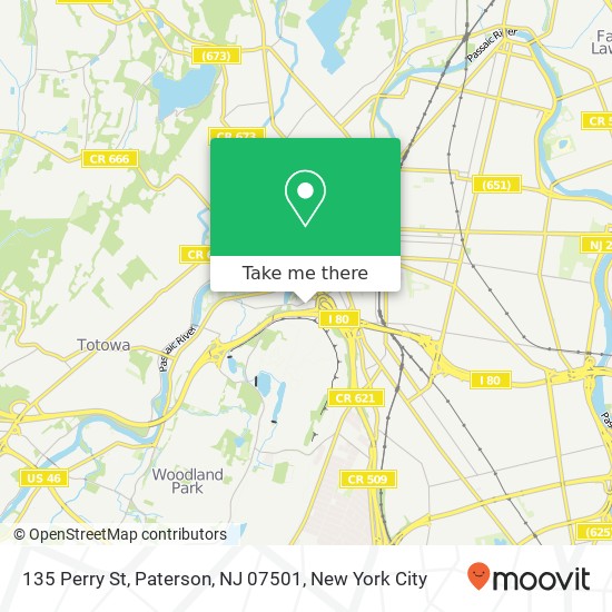 Mapa de 135 Perry St, Paterson, NJ 07501