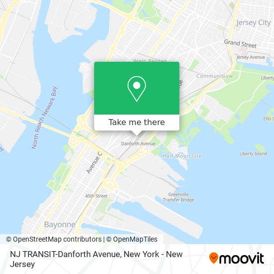 Mapa de NJ TRANSIT-Danforth Avenue