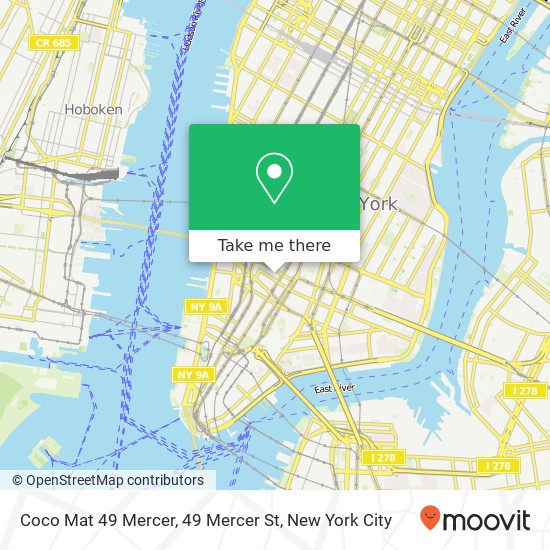 Mapa de Coco Mat 49 Mercer, 49 Mercer St