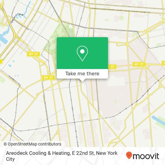 Mapa de Areodeck Cooling & Heating, E 22nd St