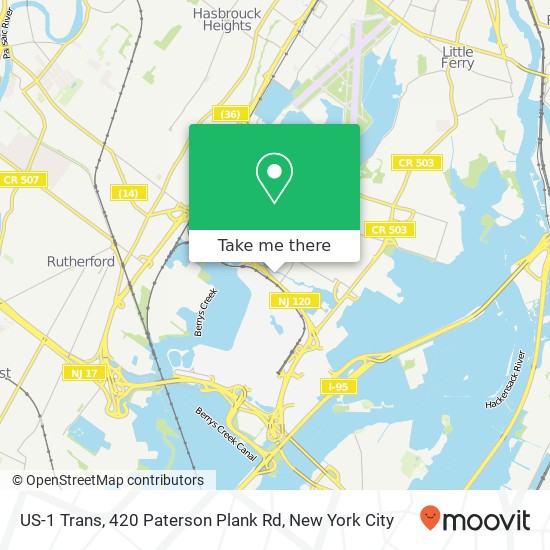 US-1 Trans, 420 Paterson Plank Rd map