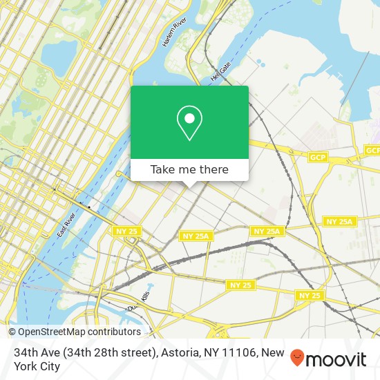 34th Ave (34th 28th street), Astoria, NY 11106 map