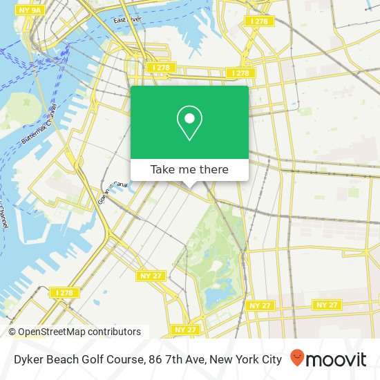 Mapa de Dyker Beach Golf Course, 86 7th Ave