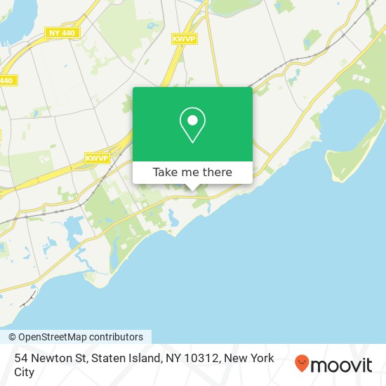 Mapa de 54 Newton St, Staten Island, NY 10312