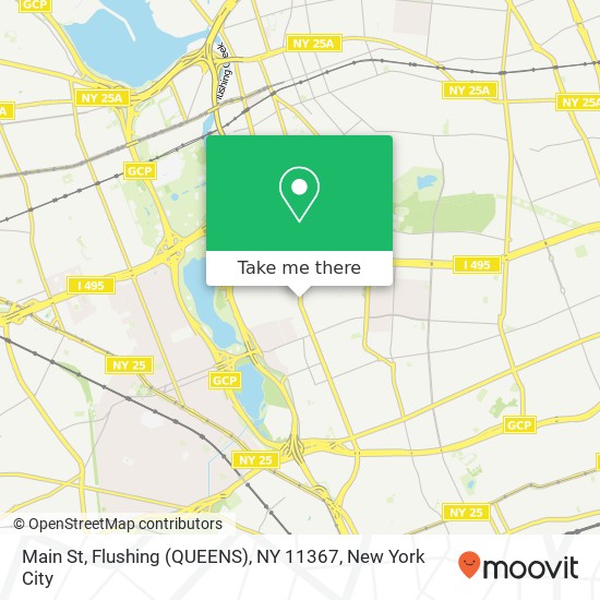 Mapa de Main St, Flushing (QUEENS), NY 11367
