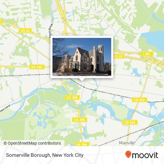 Mapa de Somerville Borough