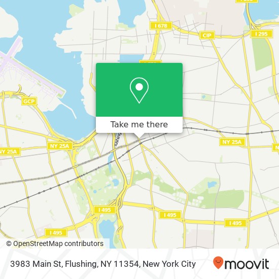 Mapa de 3983 Main St, Flushing, NY 11354