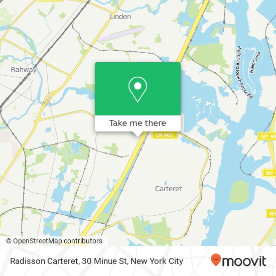 Radisson Carteret, 30 Minue St map