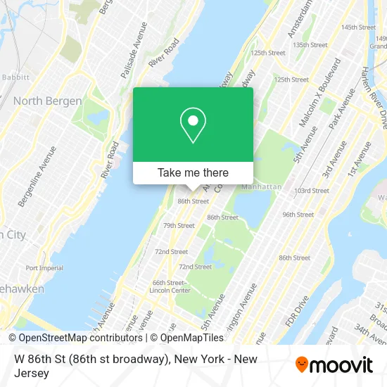 W 86th St (86th st broadway) map