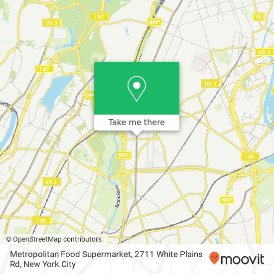 Metropolitan Food Supermarket, 2711 White Plains Rd map