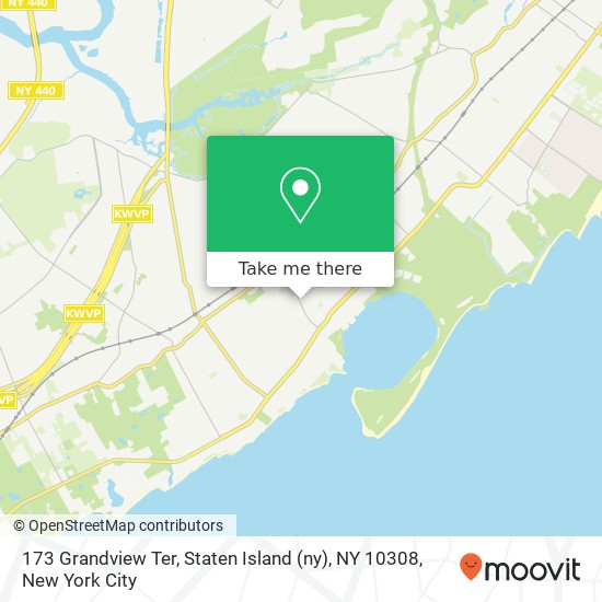 Mapa de 173 Grandview Ter, Staten Island (ny), NY 10308