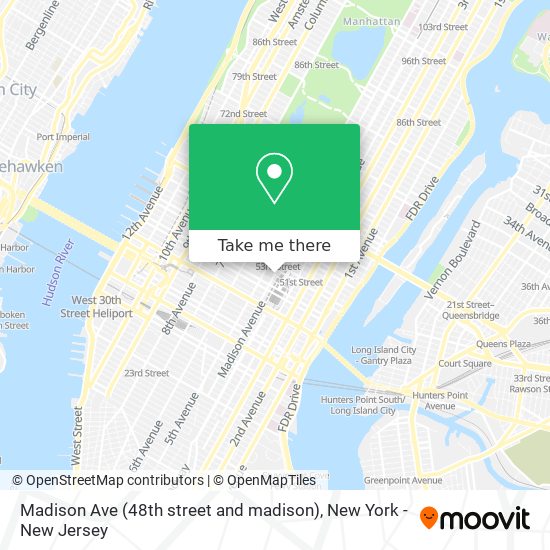 Madison Ave (48th street and madison) map