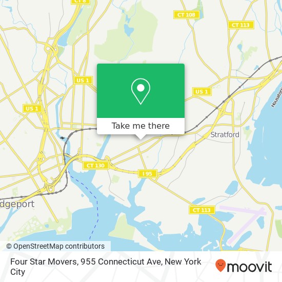 Four Star Movers, 955 Connecticut Ave map