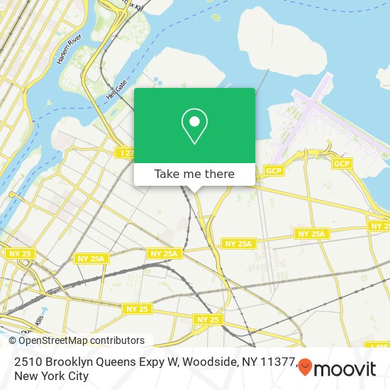 Mapa de 2510 Brooklyn Queens Expy W, Woodside, NY 11377