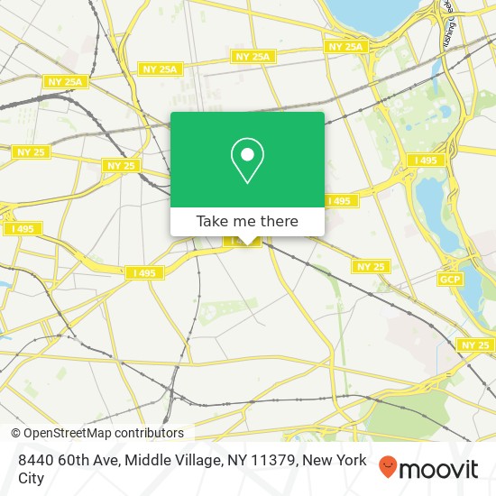 Mapa de 8440 60th Ave, Middle Village, NY 11379