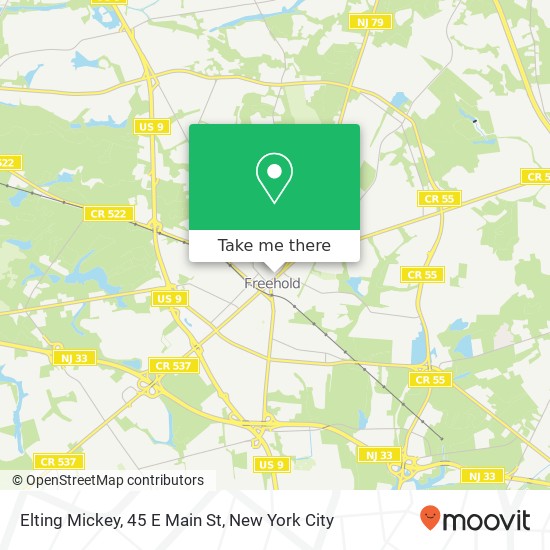 Mapa de Elting Mickey, 45 E Main St