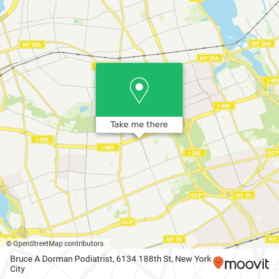 Mapa de Bruce A Dorman Podiatrist, 6134 188th St