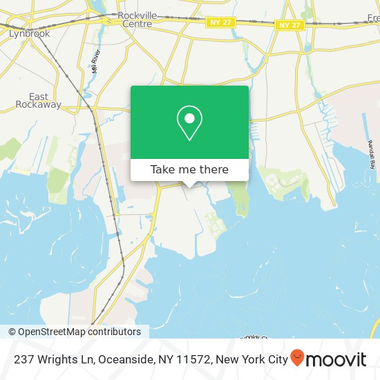 Mapa de 237 Wrights Ln, Oceanside, NY 11572