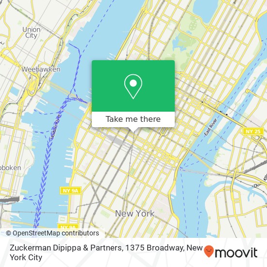 Mapa de Zuckerman Dipippa & Partners, 1375 Broadway