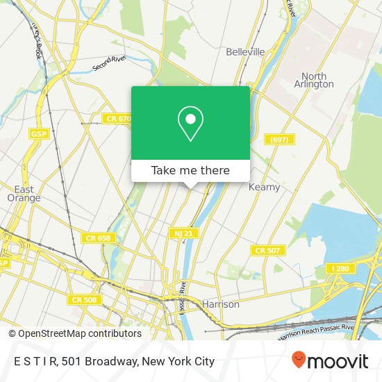 E S T I R, 501 Broadway map