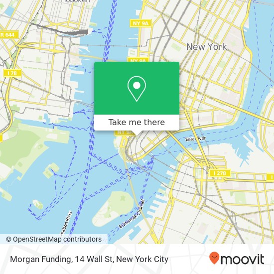 Morgan Funding, 14 Wall St map