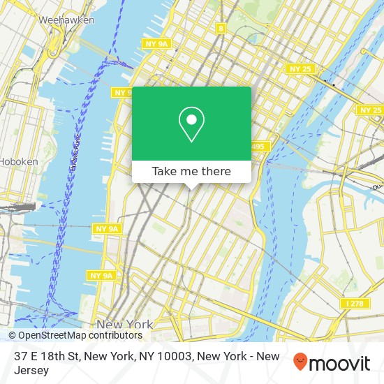 37 E 18th St, New York, NY 10003 map