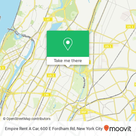 Empire Rent A Car, 600 E Fordham Rd map