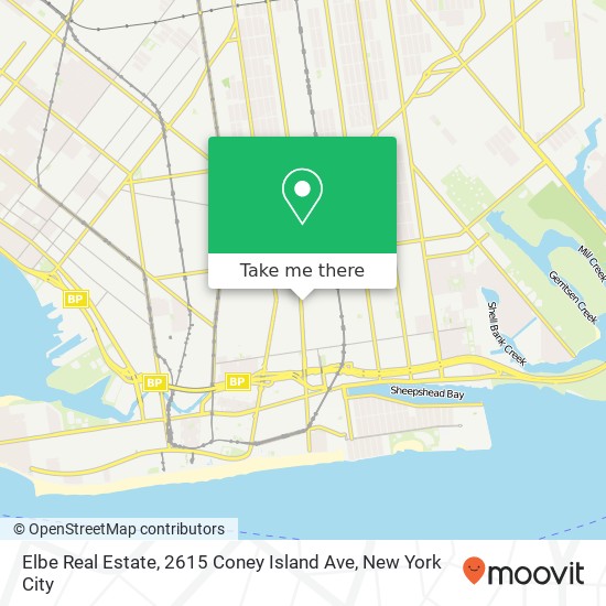 Elbe Real Estate, 2615 Coney Island Ave map