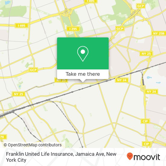 Franklin United Life Insurance, Jamaica Ave map