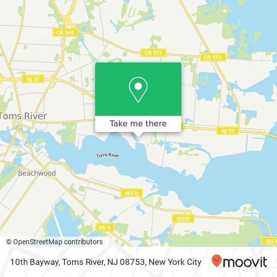 10th Bayway, Toms River, NJ 08753 map