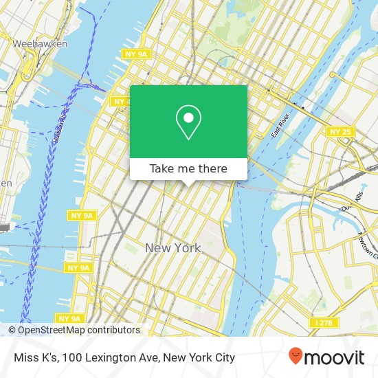 Miss K's, 100 Lexington Ave map