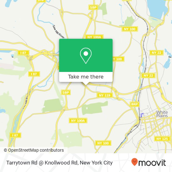 Tarrytown Rd @ Knollwood Rd map