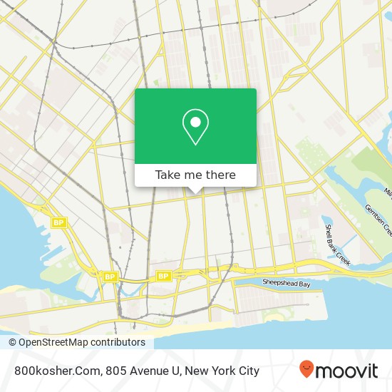 800kosher.Com, 805 Avenue U map