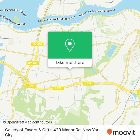 Gallery of Favors & Gifts, 420 Manor Rd map