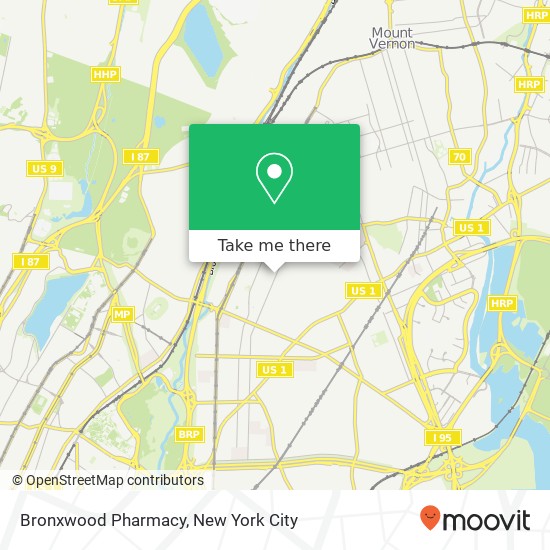 Mapa de Bronxwood Pharmacy