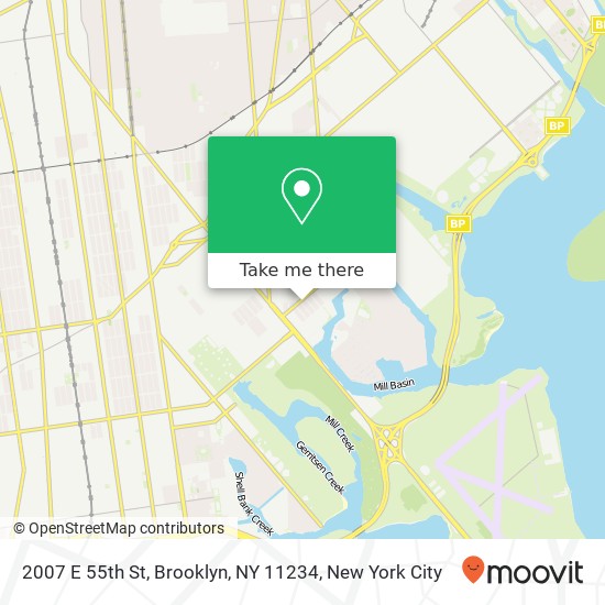 Mapa de 2007 E 55th St, Brooklyn, NY 11234