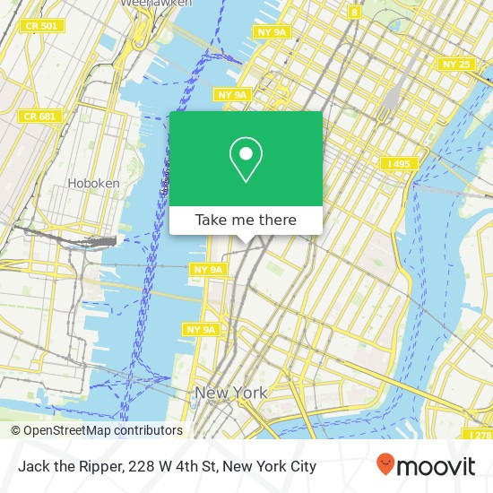 Mapa de Jack the Ripper, 228 W 4th St