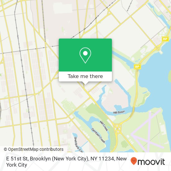 Mapa de E 51st St, Brooklyn (New York City), NY 11234