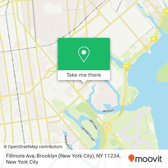 Mapa de Fillmore Ave, Brooklyn (New York City), NY 11234