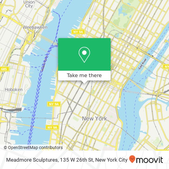 Mapa de Meadmore Sculptures, 135 W 26th St