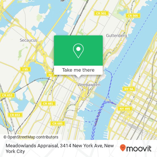 Meadowlands Appraisal, 3414 New York Ave map