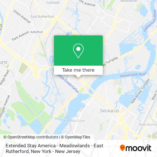 Extended Stay America - Meadowlands - East Rutherford map