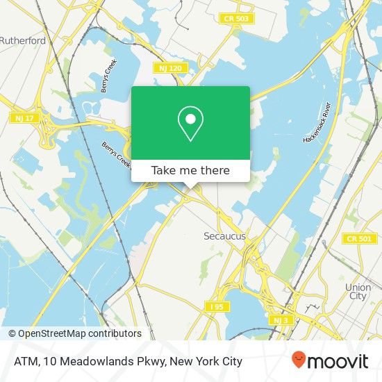 ATM, 10 Meadowlands Pkwy map