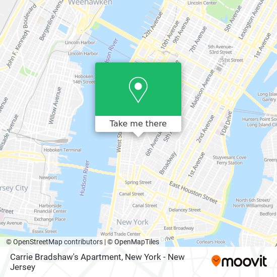 Carrie Bradshaw's Apartment map