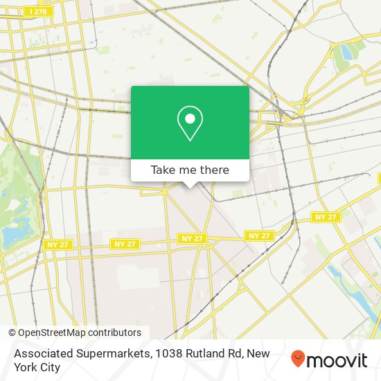 Mapa de Associated Supermarkets, 1038 Rutland Rd