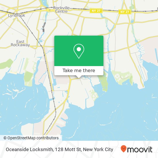 Mapa de Oceanside Locksmith, 128 Mott St