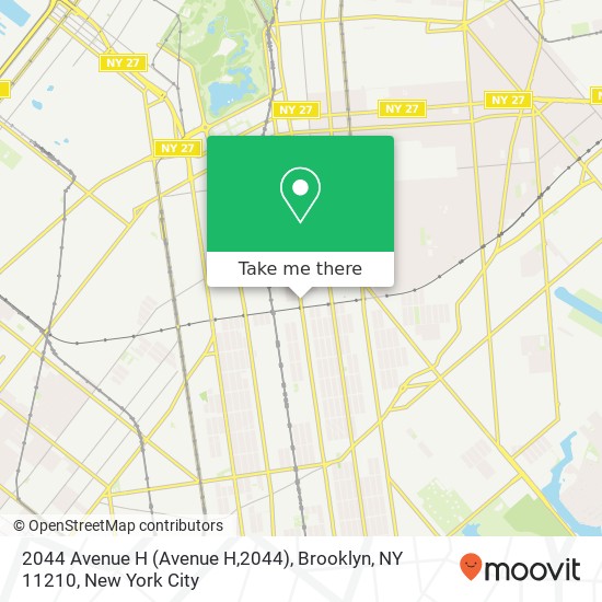 Mapa de 2044 Avenue H (Avenue H,2044), Brooklyn, NY 11210