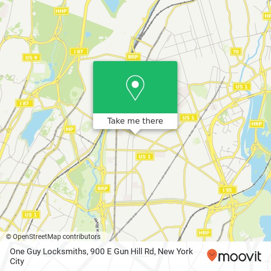 Mapa de One Guy Locksmiths, 900 E Gun Hill Rd