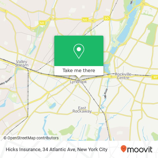 Mapa de Hicks Insurance, 34 Atlantic Ave