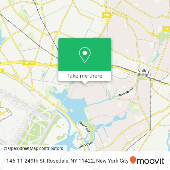 Mapa de 146-11 249th St, Rosedale, NY 11422